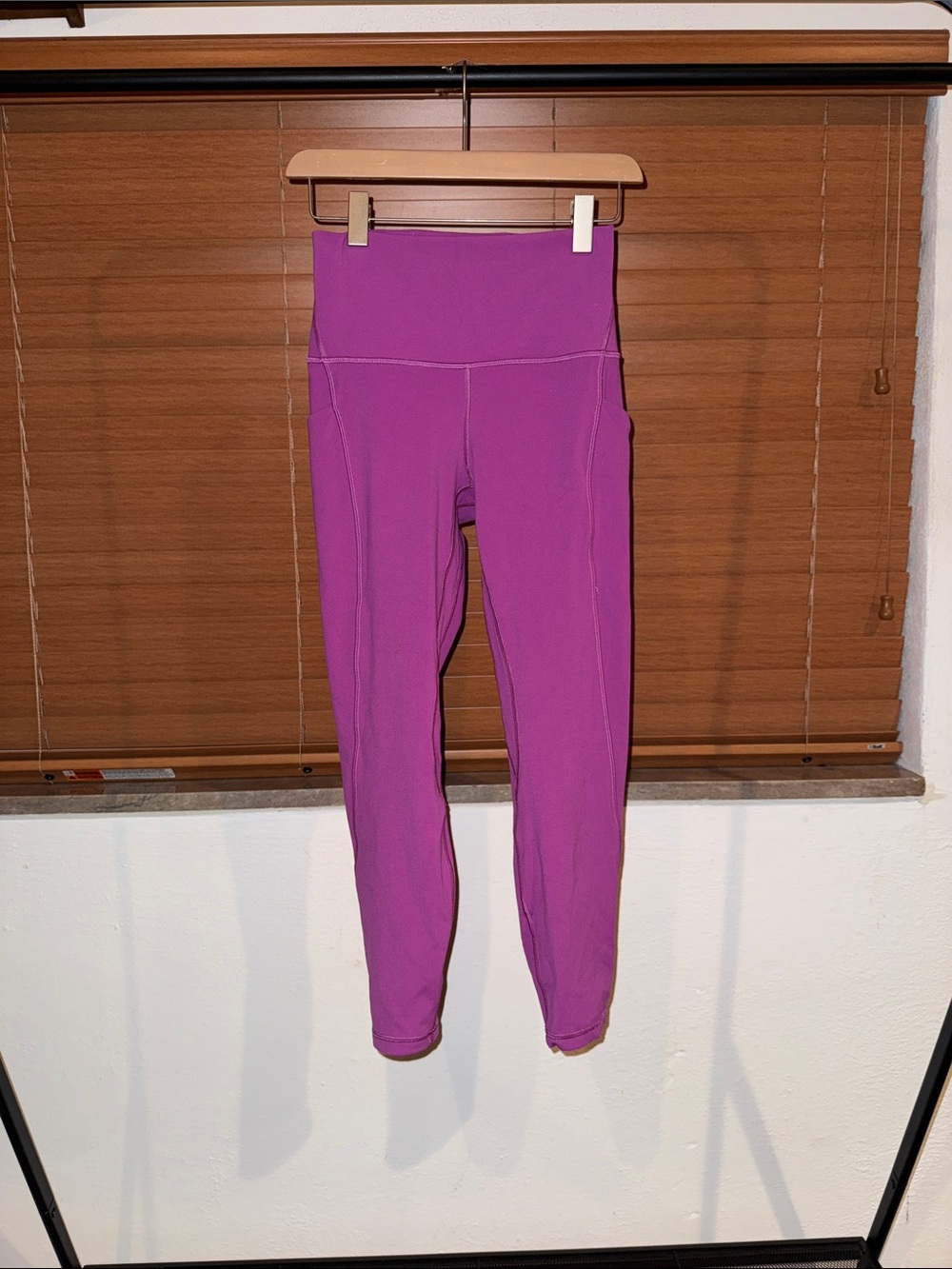 Lululemon Magenta Vivid Plum High Rise Align Pocket Leggings